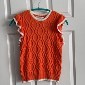 Pants Store Orange Cable Knit Sweater NWT